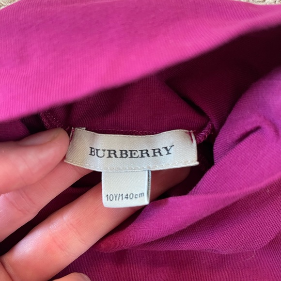 Burberry Kids Magenta Turtleneck Top - Picture 3 of 4